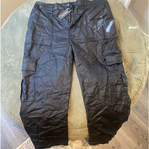 Leather Cargo Pants